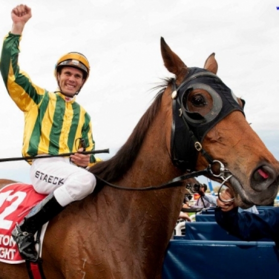 The heaviest weight carried to victory in the Perth Cup is 55kg by Saratov in 1989.
